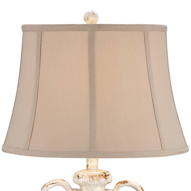 Tall Ivory Ceramic Milk Jar Crackle Beige Bell Shade For Bedroom Living Room Bedside Office