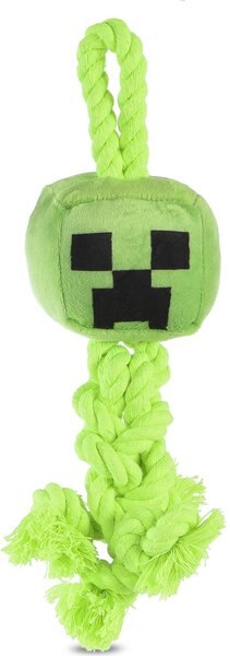 Fetch For Pets Minecraft Creeper Rope Squeaky Dog Toy