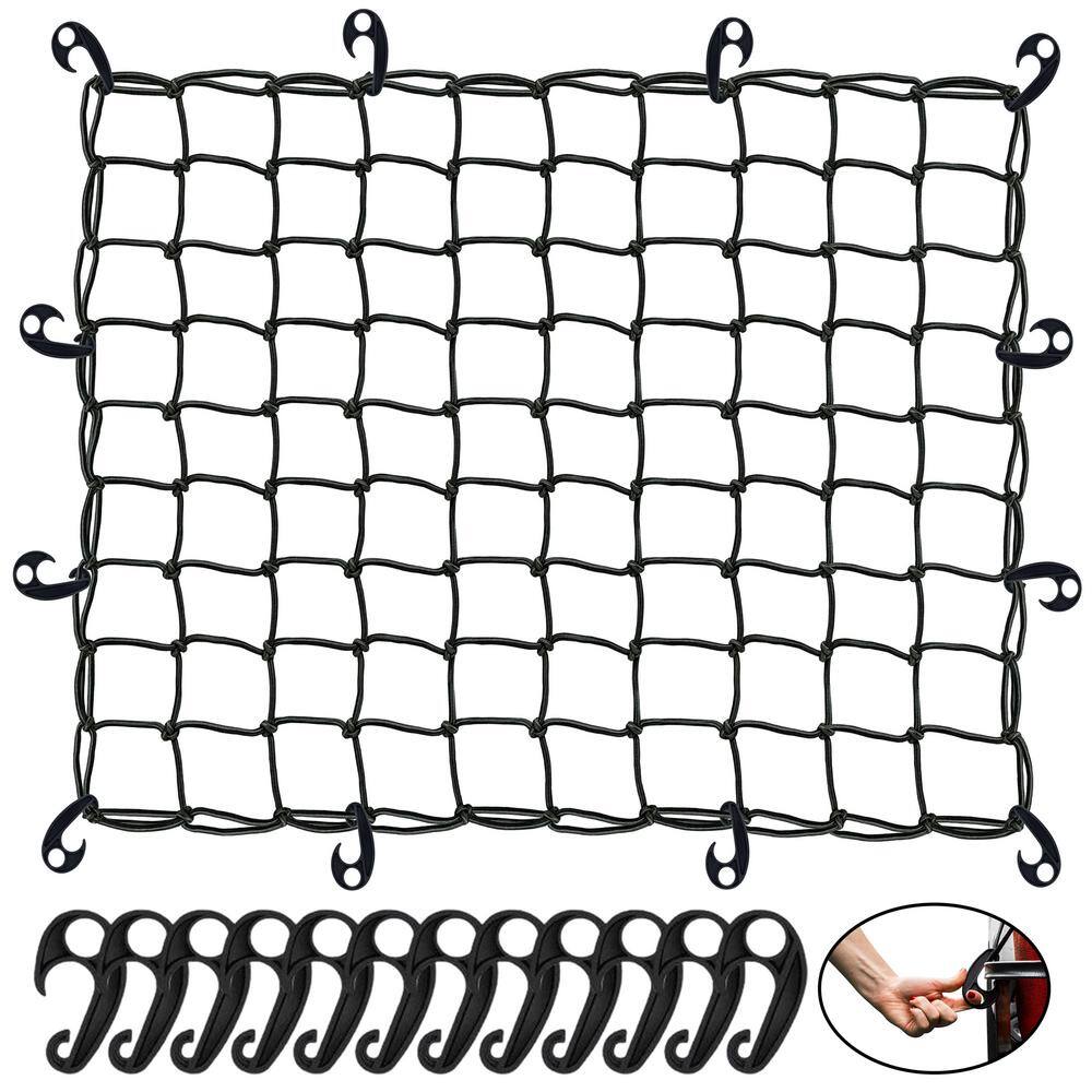 Mockins 35 in. x 39 in. Heavy-Duty Bungee Cargo Net - Stretches to 39 in. x 65 in. MA-45