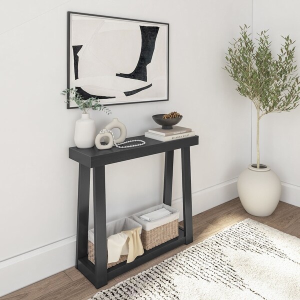 Plank and Beam Classic Console Table with Shelf - 36 inches - 36