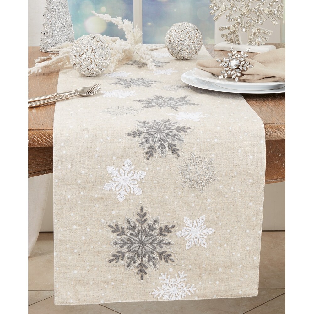 Winter Wonderland Snowflakes Table Runner   16\