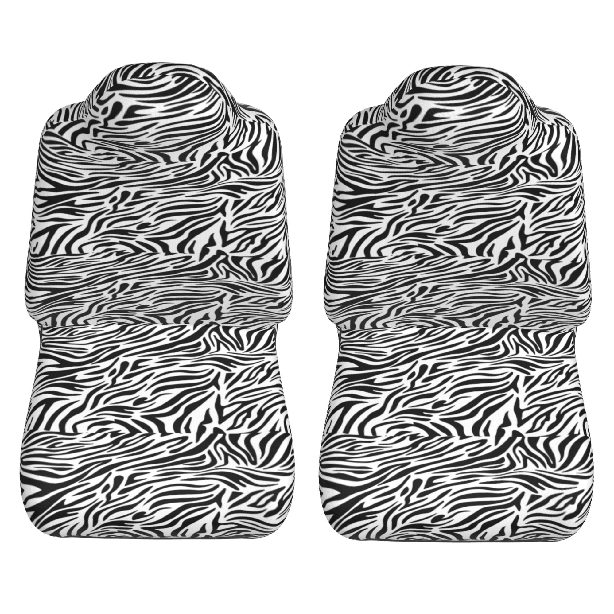 ZICANCN Car Seat Covers Front Seats Only，Zebra Monochrome Print Automotive Seat Covers Protectors for Cars Trucks Suv 2 Pack