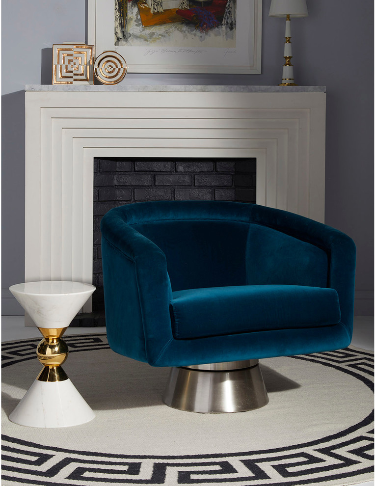 Bacharach Swivel Chair   Contemporary   Armchairs And Accent Chairs   by Jonathan Adler  Houzz