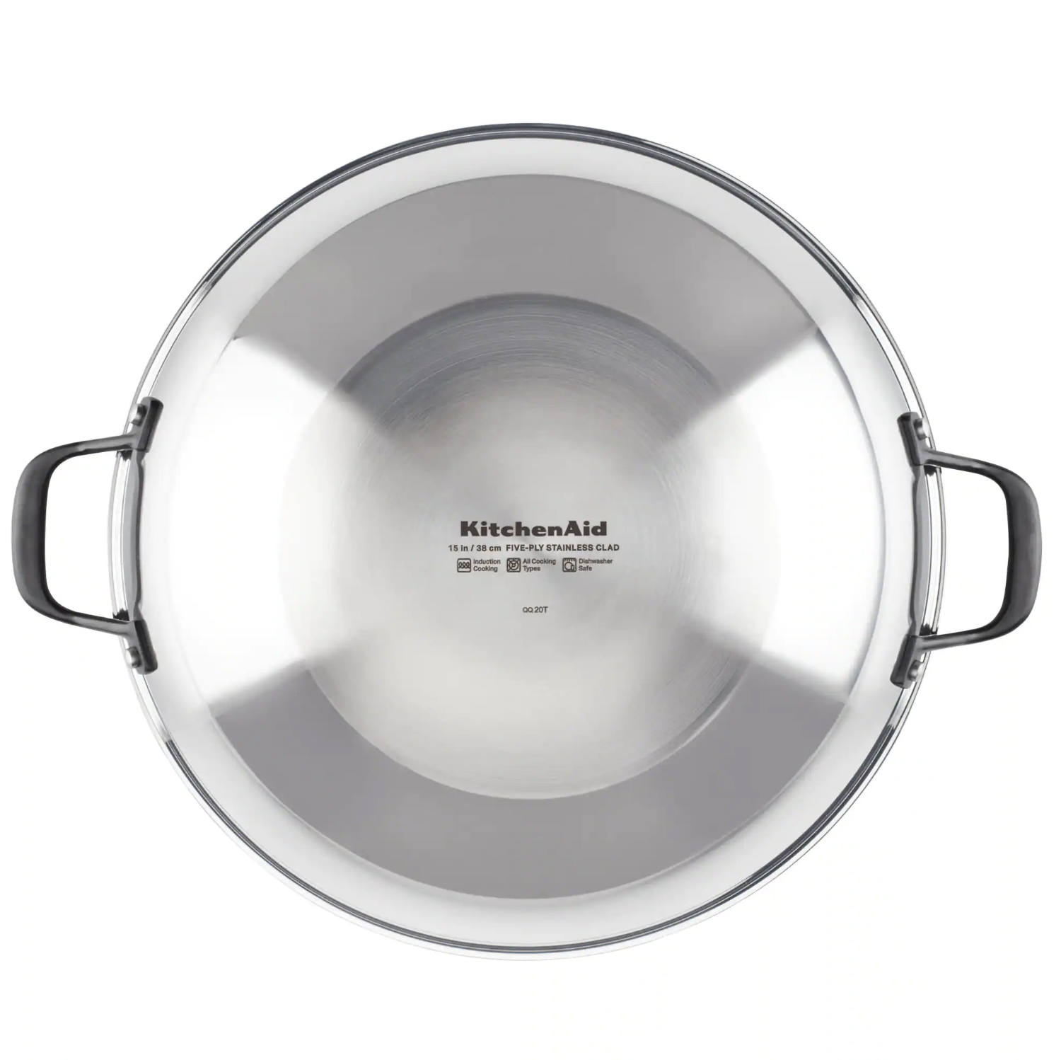 KitchenAid 5-Ply Clad 15 in. Polished Stainless Steel Wok