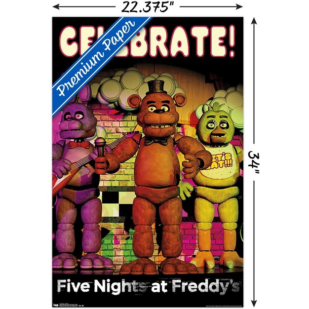 Trends International Five Nights At Freddy x27 s Celebrate Unframed Wall Poster Prints