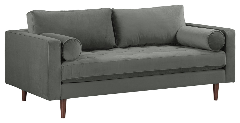 Cave Velvet Loveseat   Midcentury   Loveseats   by TOV Furniture  Houzz