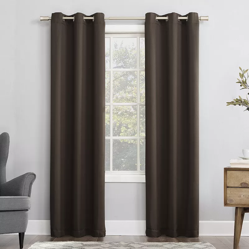 Sun Zero Mercer Blackout Solid Grommet Single Curtain Panel