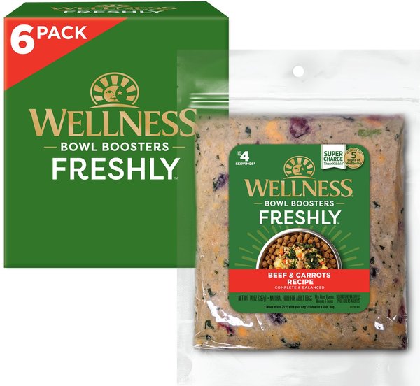 Wellness Bowl Boosters Freshly Frozen Fresh Beef and Carrots Dog Food