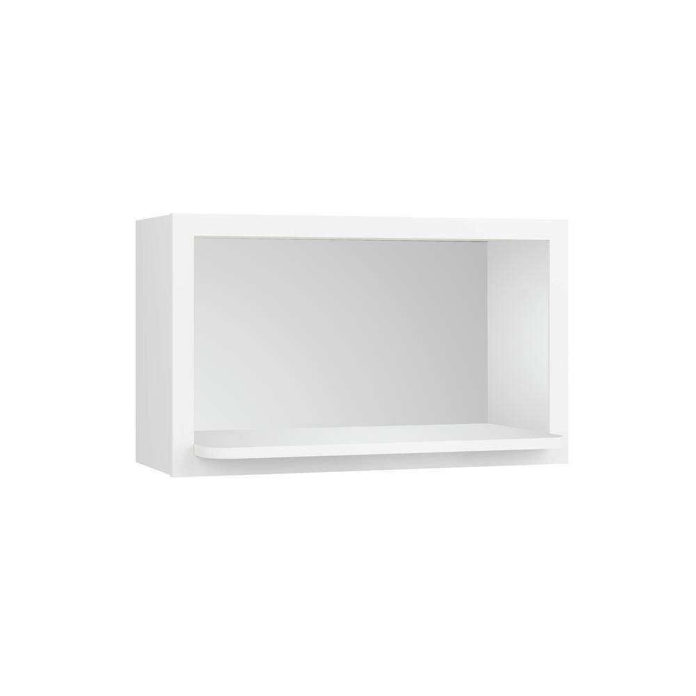 Hampton Bay Courtland Polar White Finish Laminate Shaker Stock Assembled Wall Microwave Shelf 30 in. x 18 in. x 12 in. WMS301812-CSW