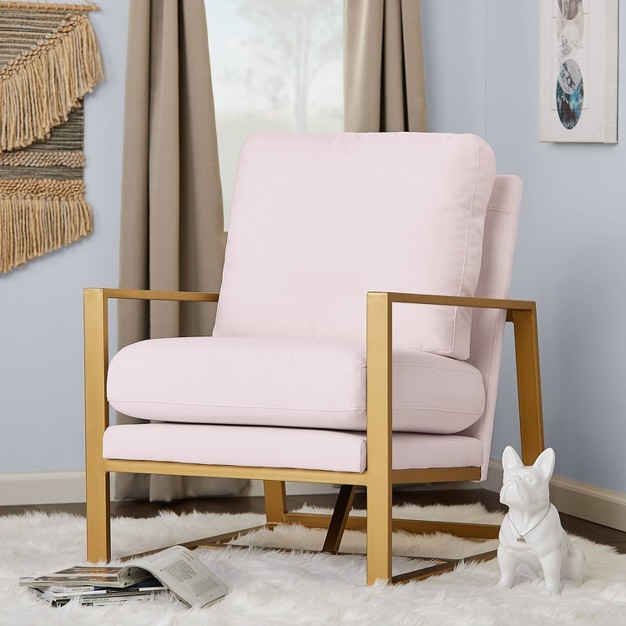 Hazel Accent Chair Blush Pink Adore Decor