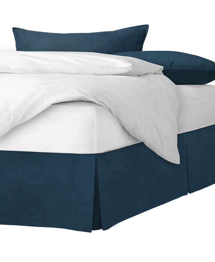 6ix Tailors Fine Linens Vanessa Navy Platform Bed Skirt King 15