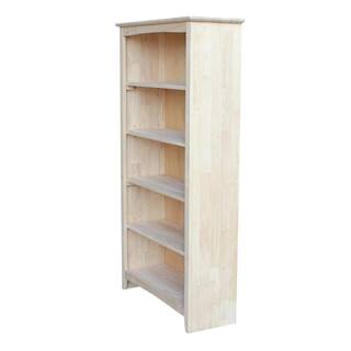 International Concepts 60 in. Unfinished Wood 5-shelf Standard Bookcase with Adjustable Shelves SH-3226A