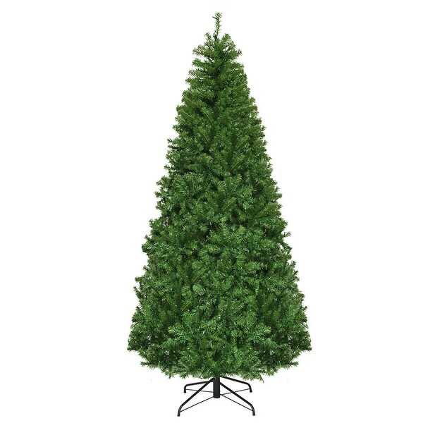 Gymax 59FT PreLit Christmas Tree Hinged Artificial Tree w/ Metal