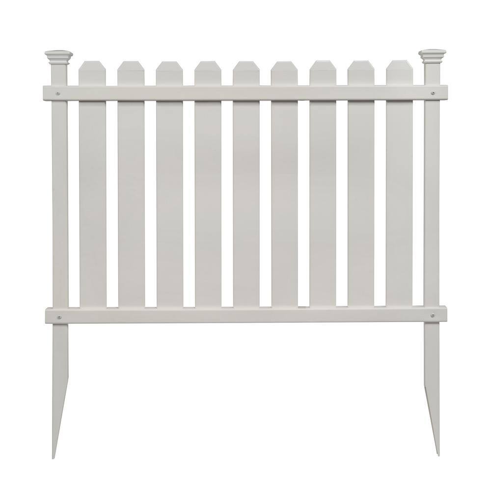 Zippity Outdoor Products Bella Puppy and Garden 2.5 ft. x 3.4 ft. White Vinyl Fence Kit 2-Pack ZP19064