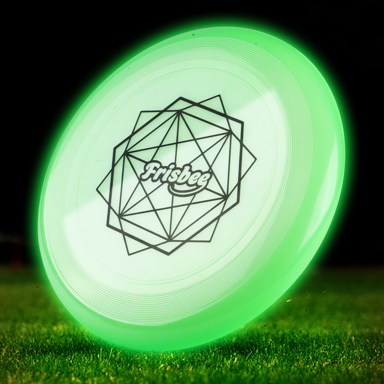 NETNEW Glow in the Dark Sports Flying Disc, 175g - Frisbee Sport Disc for Beach, Backyard, Outdoor Adventure