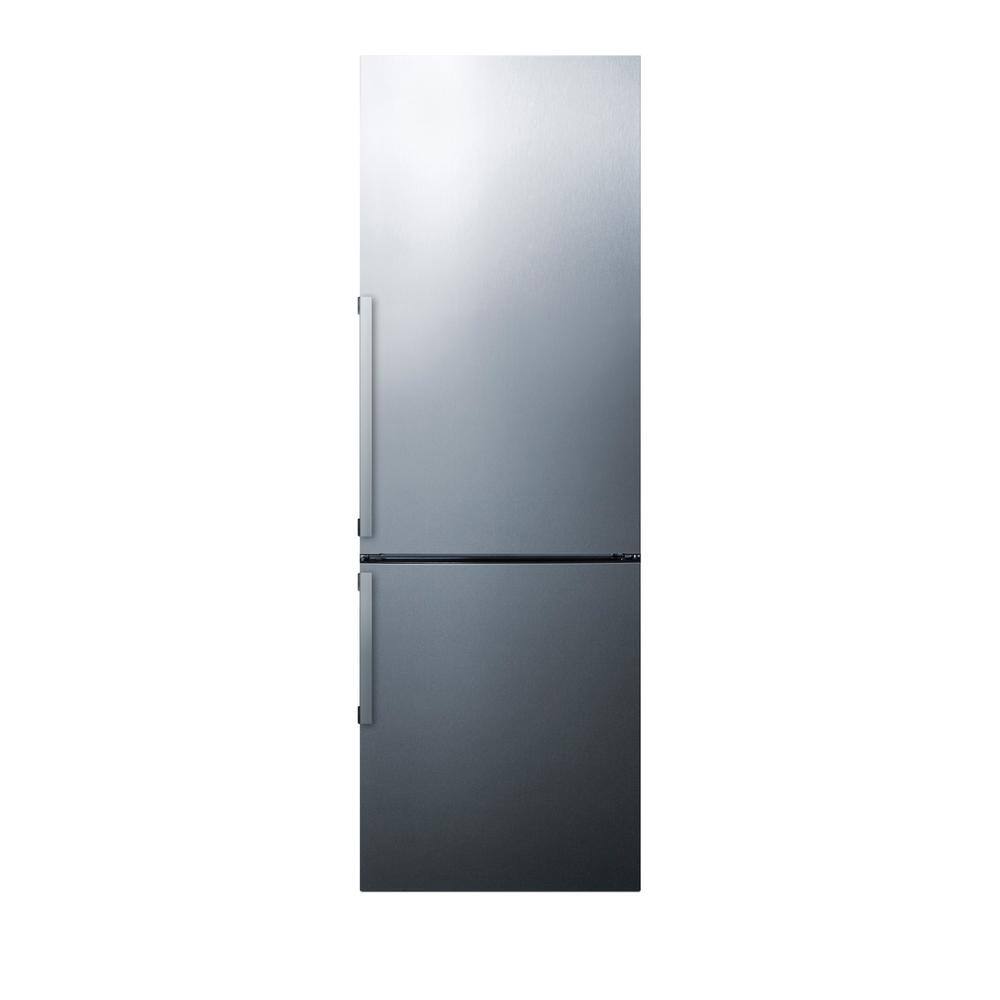 Summit Appliance 23.25 in. 11.35 cu. ft. Bottom Freezer Refrigerator in Stainless Steel Counter Depth FFBF246SS2