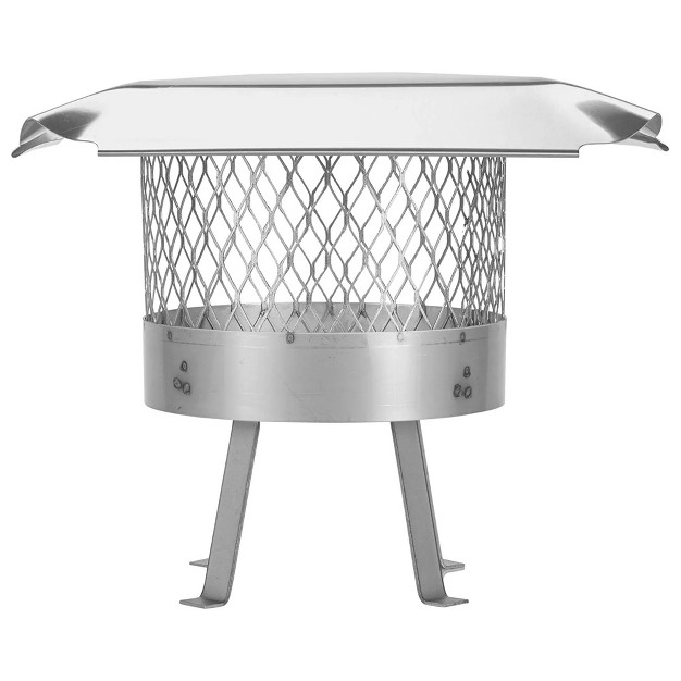 Draft King Ss811u Single 304 Stainless Steel Round Slip In Flue Chimney Cover Hood For 9 5 To 10 5 Inch Diameter Masonry Chimneys