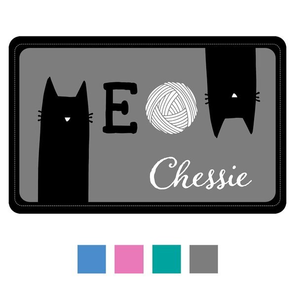 Bungalow Flooring Meow Personalized Floor Mat， 22 x 36