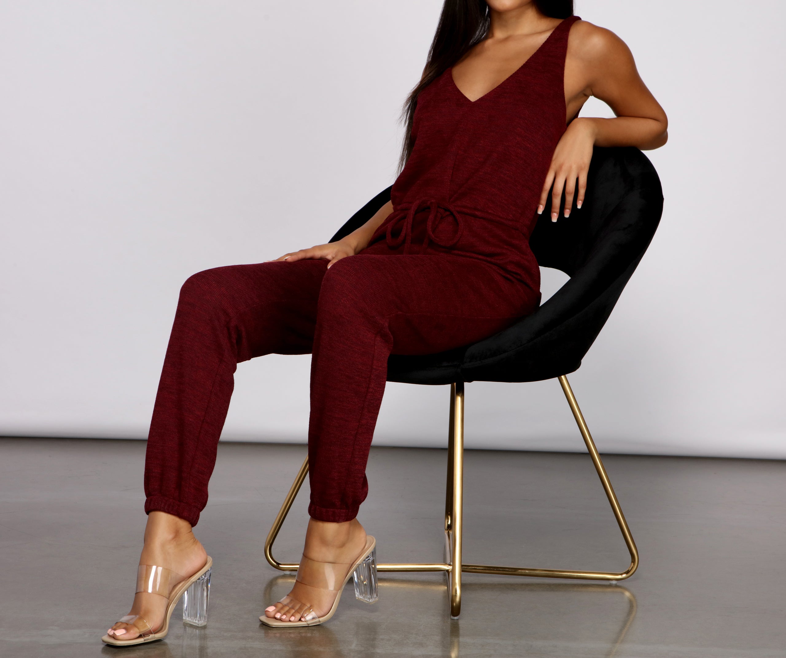 Keep It Chill Cozy Knit Jumpsuit