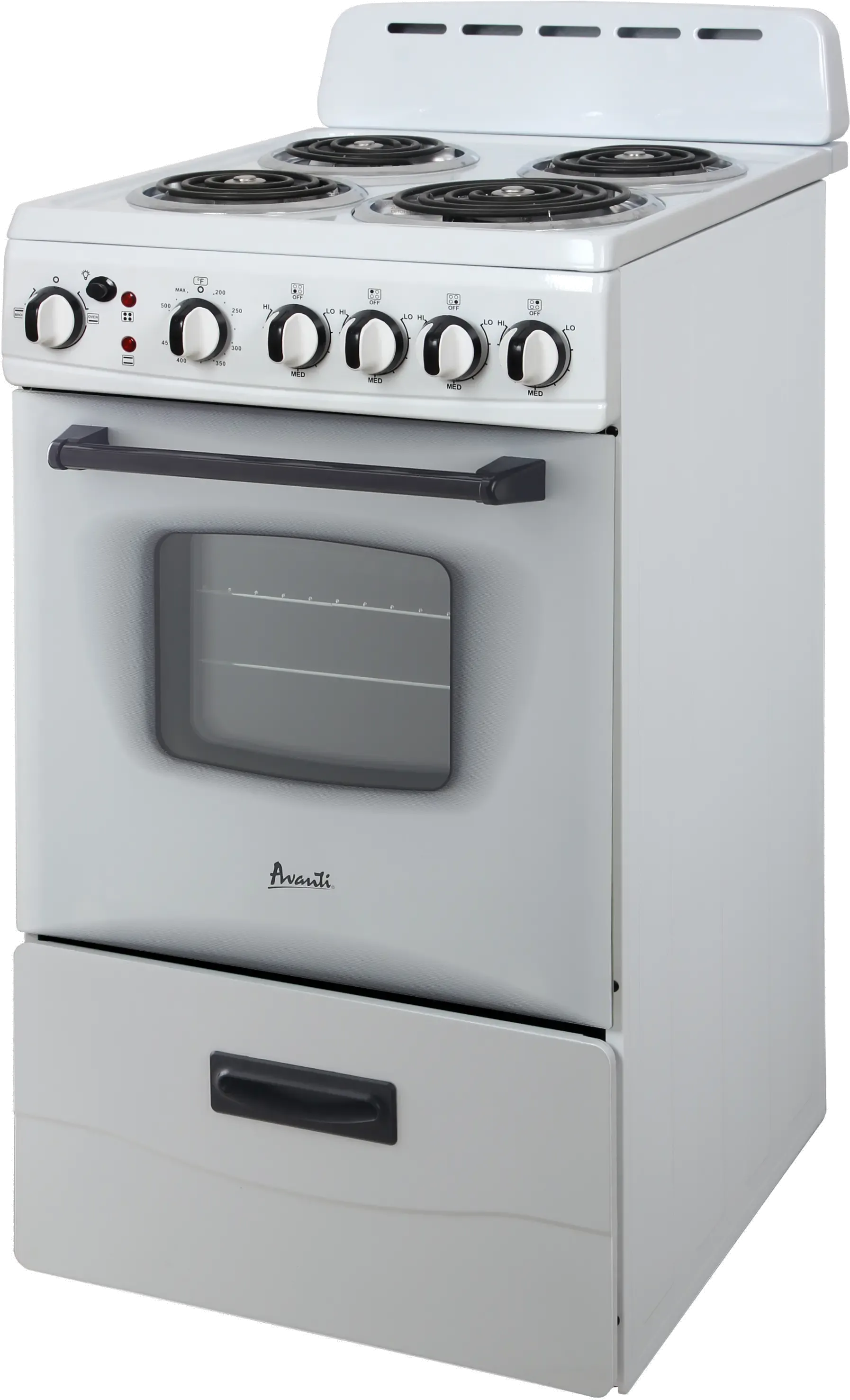 Avanti 20 Inch Electric Coil Range - 2.1 cu. ft. White