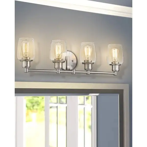 ModernBathroom Vanity Light With Clear Glass