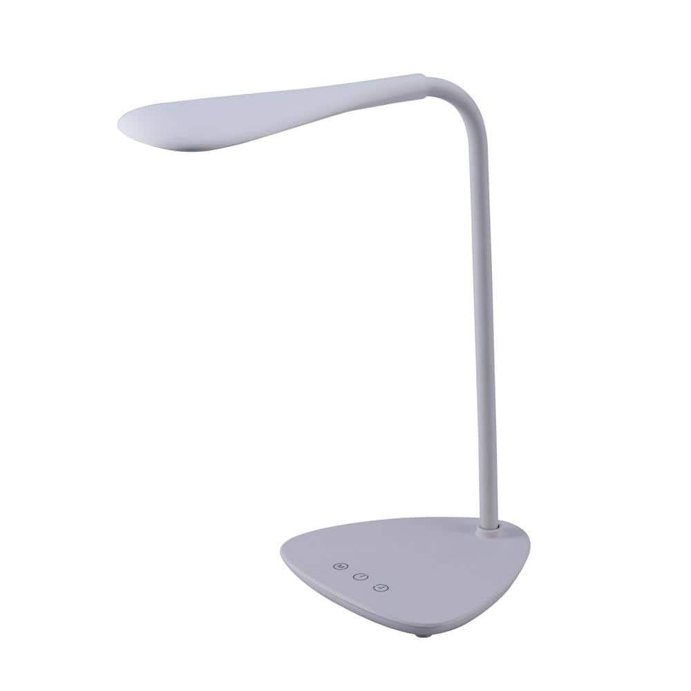 BLACK+DECKER 12 in. White LED Desk Lamp with Rechargeable Battery VLED1820-BD