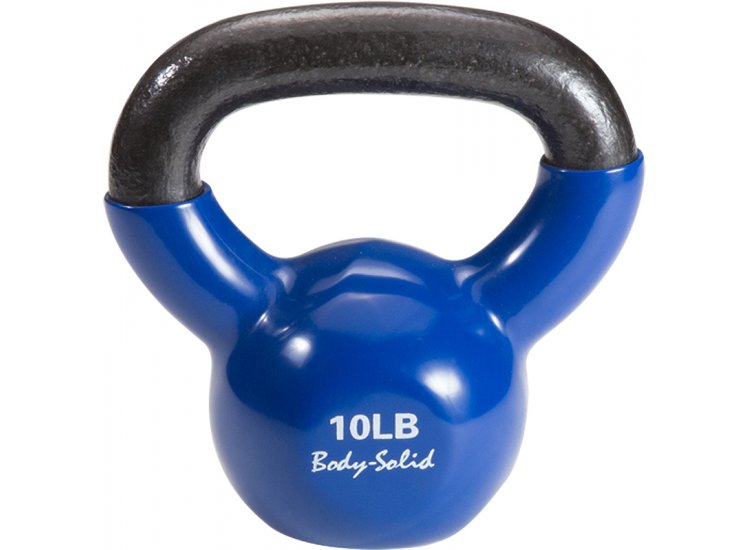 Body-Solid 10 lb Vinyl Dipped Blue Kettlebell