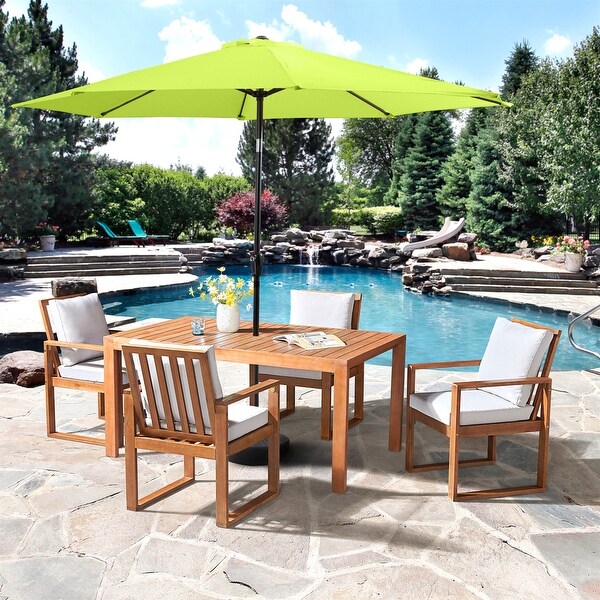 Weston Table with 4 Chairs and 10ft Auto Tilt Umbrella - 6 Piece Set - N/A -  - 37252528