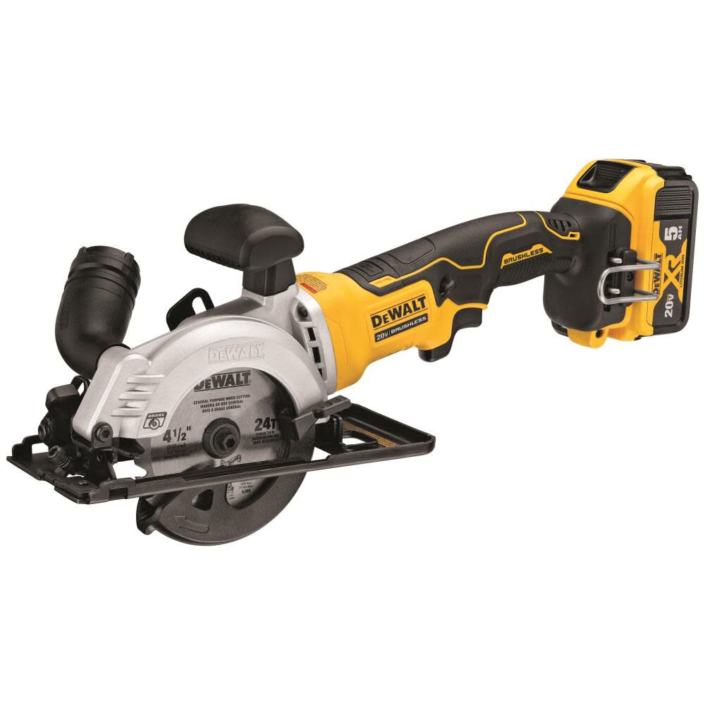 DW ATOMIC 20V MAX* Brushless 4-1/2 in. Cordless Circular Saw Kit DCS571P1 from DW