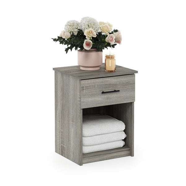 Furinno Tidur Nightstand with Handle with One Drawer