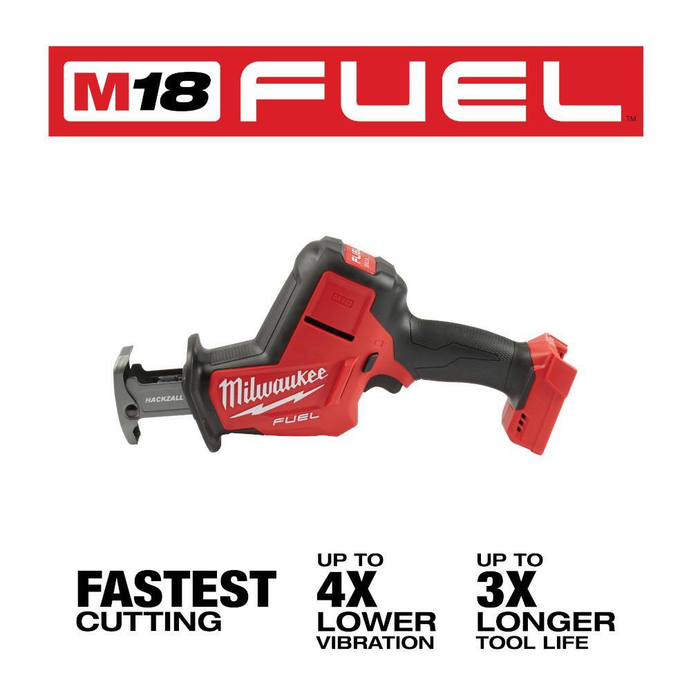 MW M18 FUEL 18V Lithium-Ion Brushless Cordless 4-12 in.5 in. Grinder with HACKZALL Reciprocating Saw 2880-22-2719-20