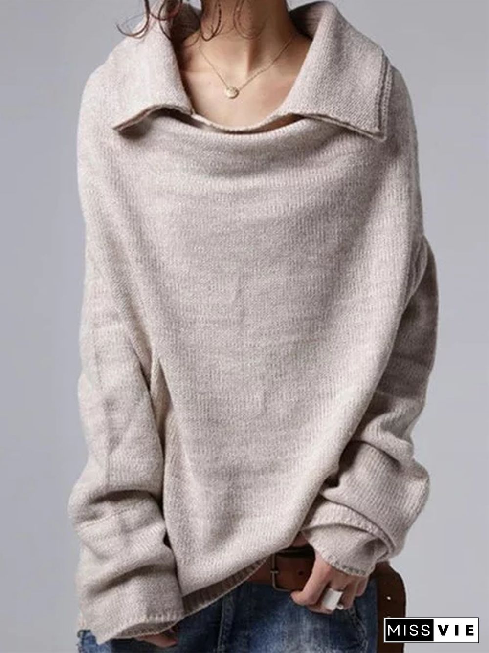 Plain Long Sleeve Cotton Shirts & Tops