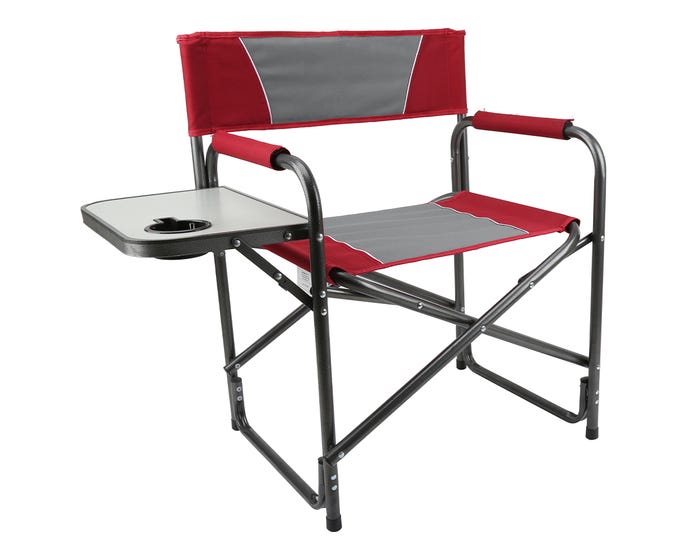 Rural King Directors Chair with Table， Red - 89-984-0204