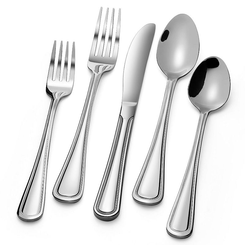 20-Piece Flatware Set， 18/10 Stainless Steel silverware sets Set for 4