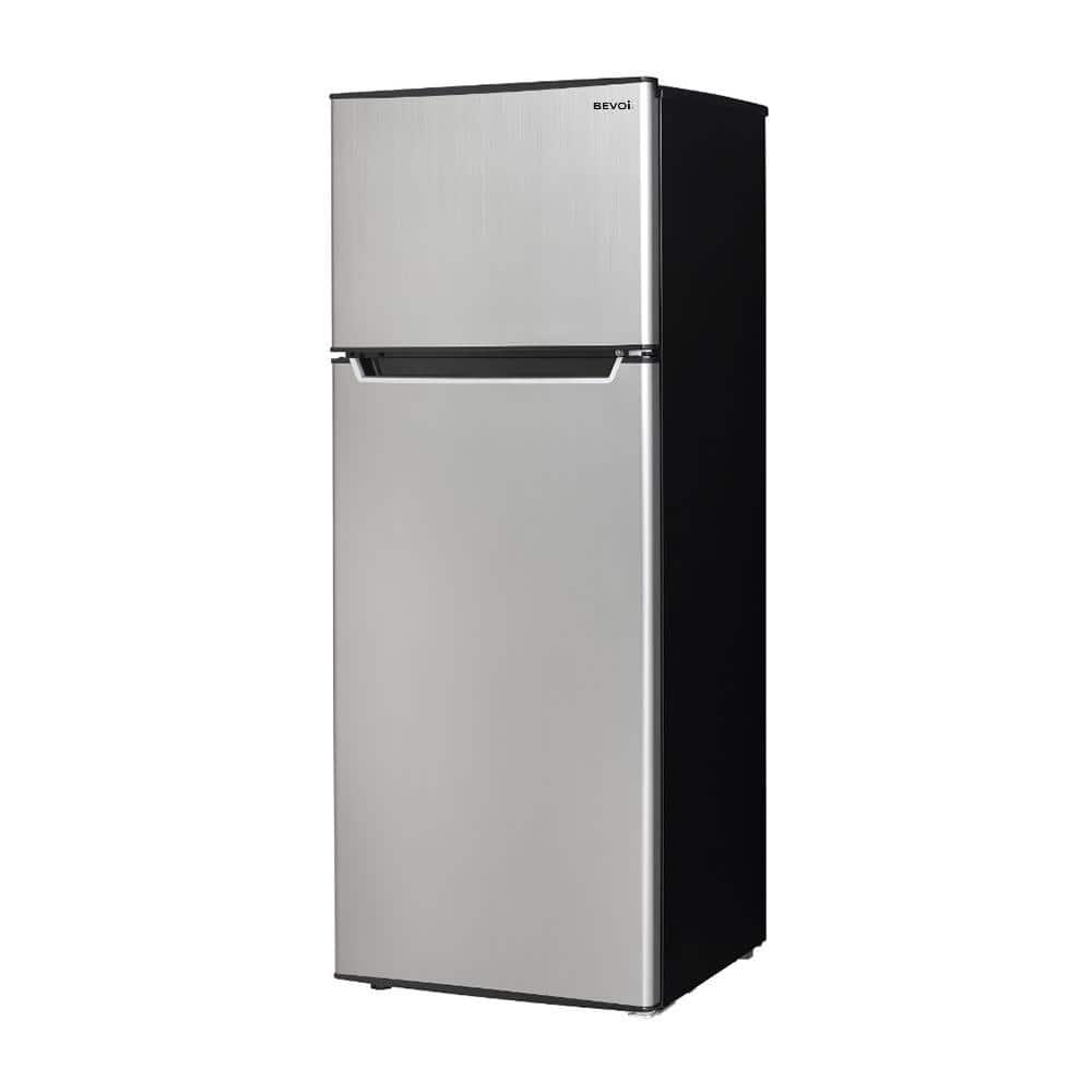 Bevoi 71 cu ft Freestanding Standard Top Freezer Refrigerator in Stainless Steel