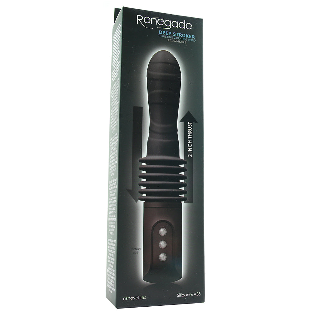 Renegade Deep Stroker Thrusting Wand in Black