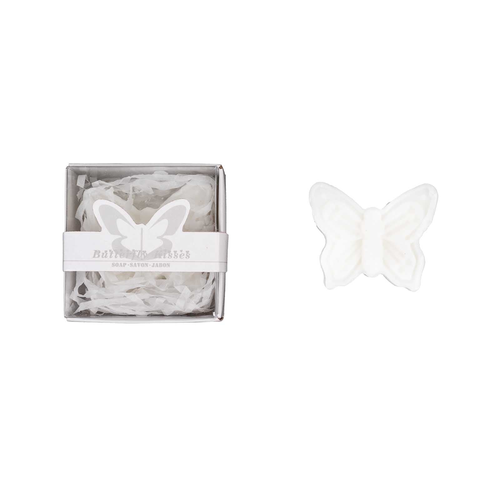 10 Pack White Butterfly Unscented Soap Party Favors with Gift Boxes, Pre-Packed Baby Shower Wedding Souvenirs - 2