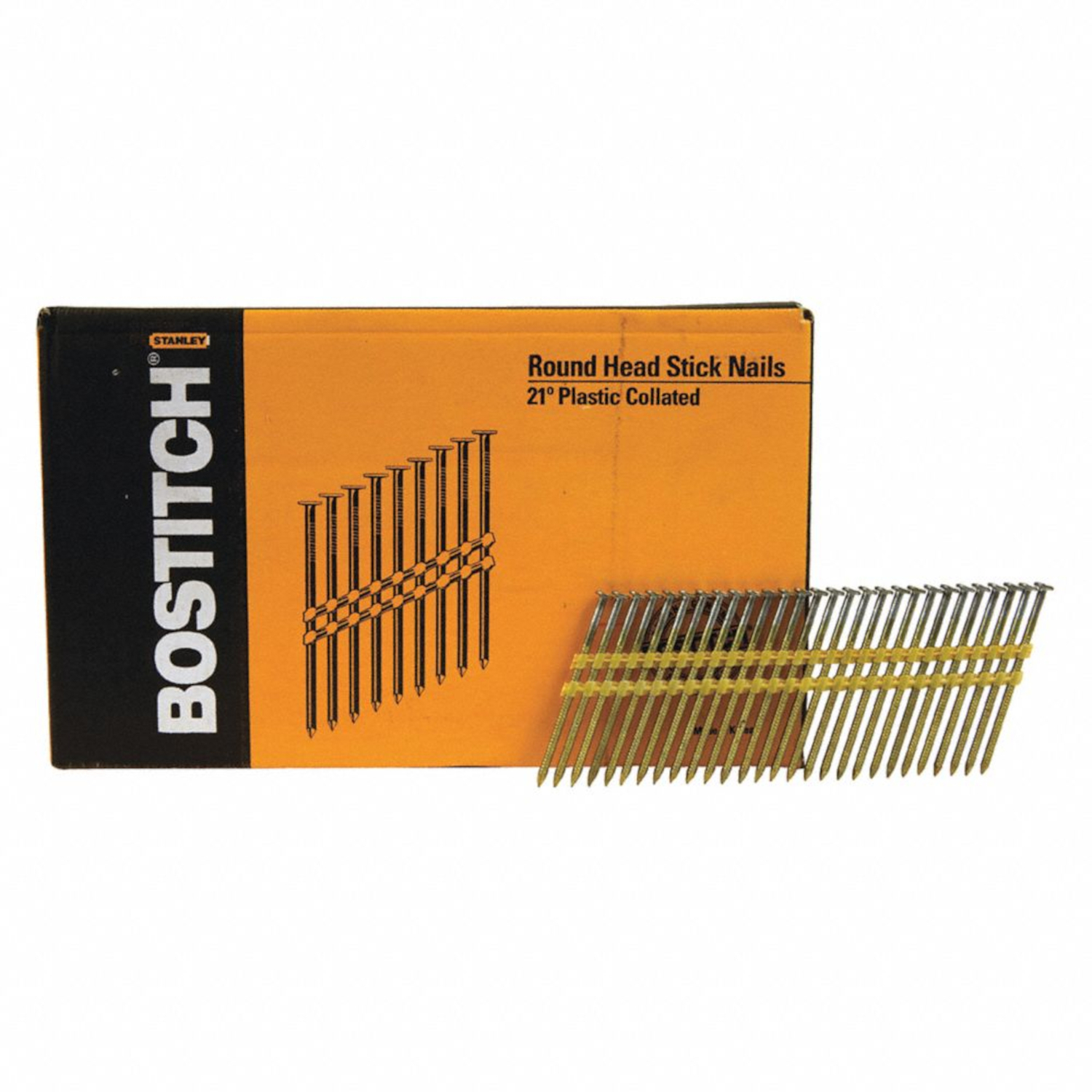 Bostitch 3 in. 10 Ga. Straight Strip Hot-Dip Galvanized Framing Nails 21 deg 4，000 pk