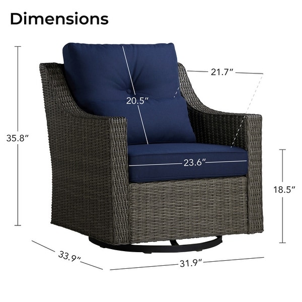 Murphy Outdoor Wicker Patio Furniture Swivel Glider Chair