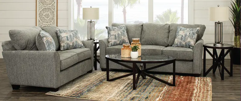 Tara Gray 7 Piece Living Room Set