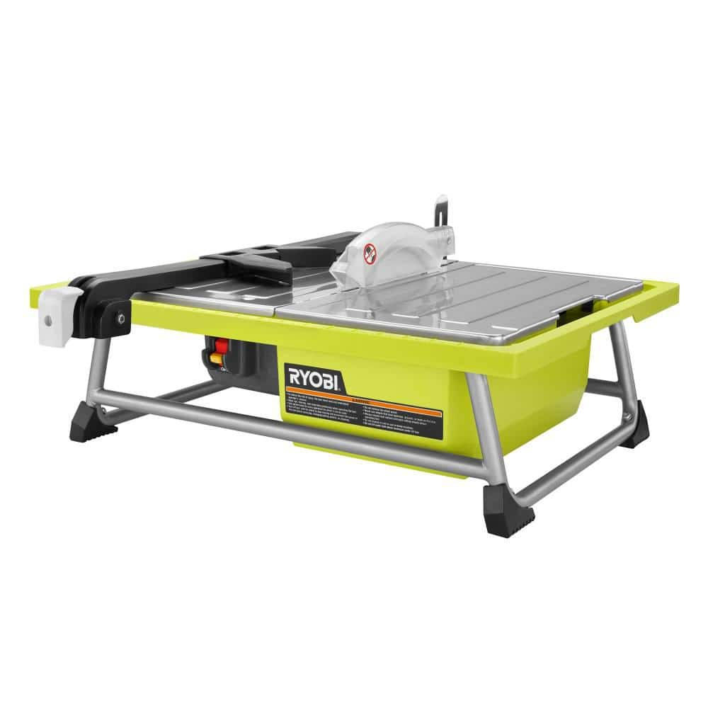 RYOBI 7 in. 4.8 Amp Tile Saw with Stand WS722SN