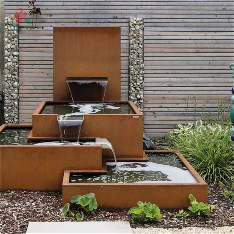 corten water curtain backyard waterfall water fountains sale