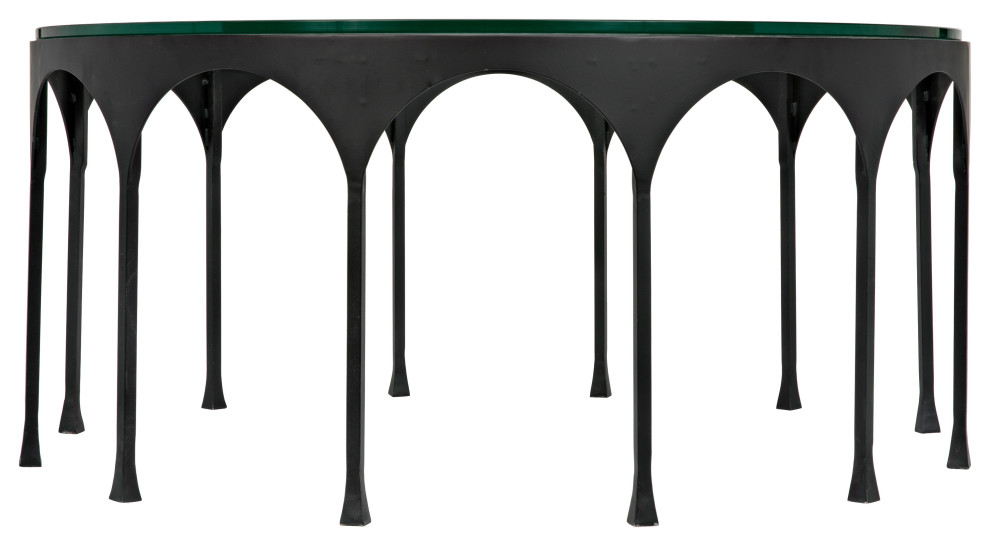 Achille Coffee Table  Black Metal   Transitional   Coffee Tables   by HedgeApple  Houzz