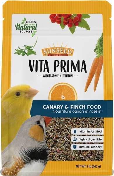 Sunseed Vita Prima Canary and Finch Food， 2-lb bag