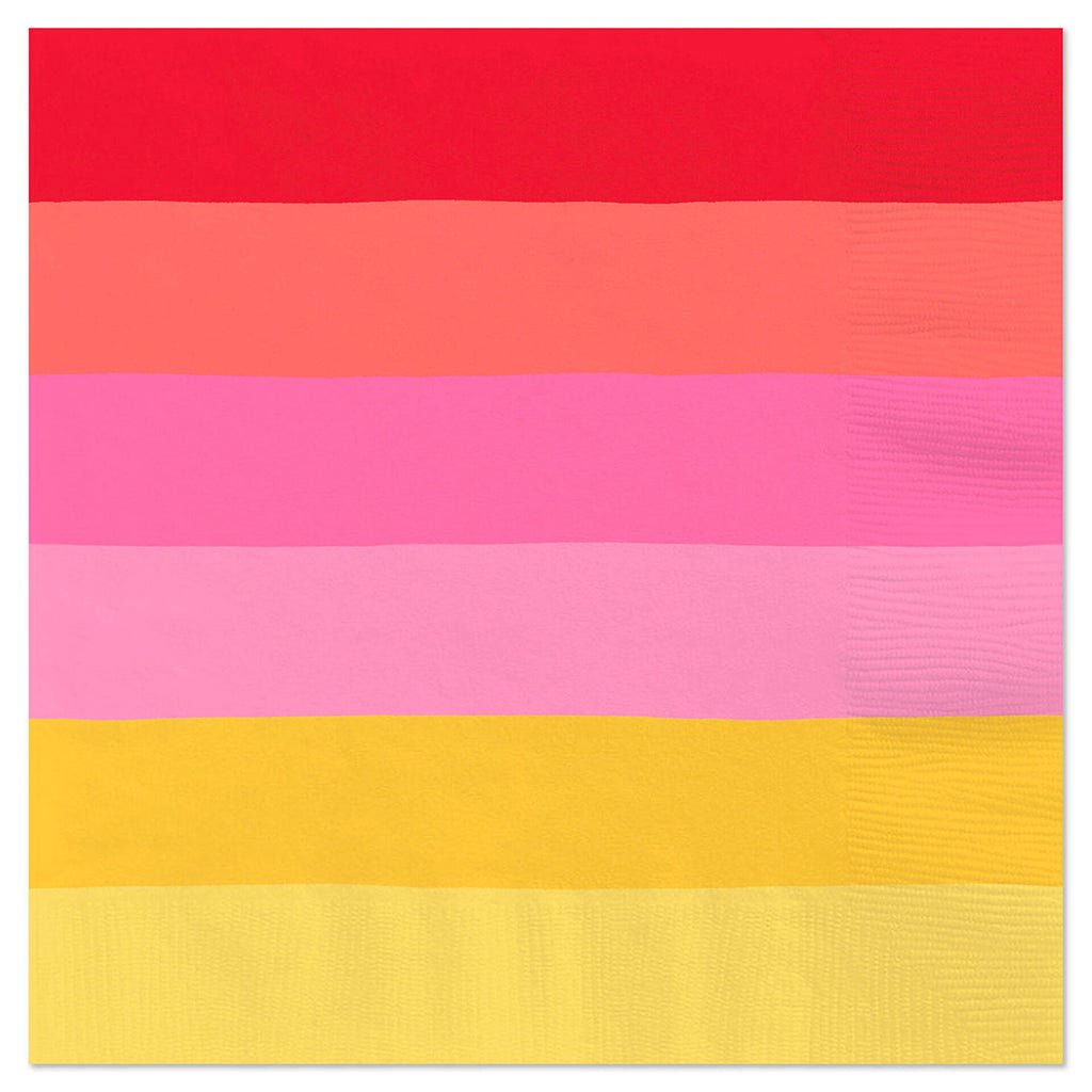 Hallmark  Warm Ombré Stripe Dinner Napkins, Set of 16