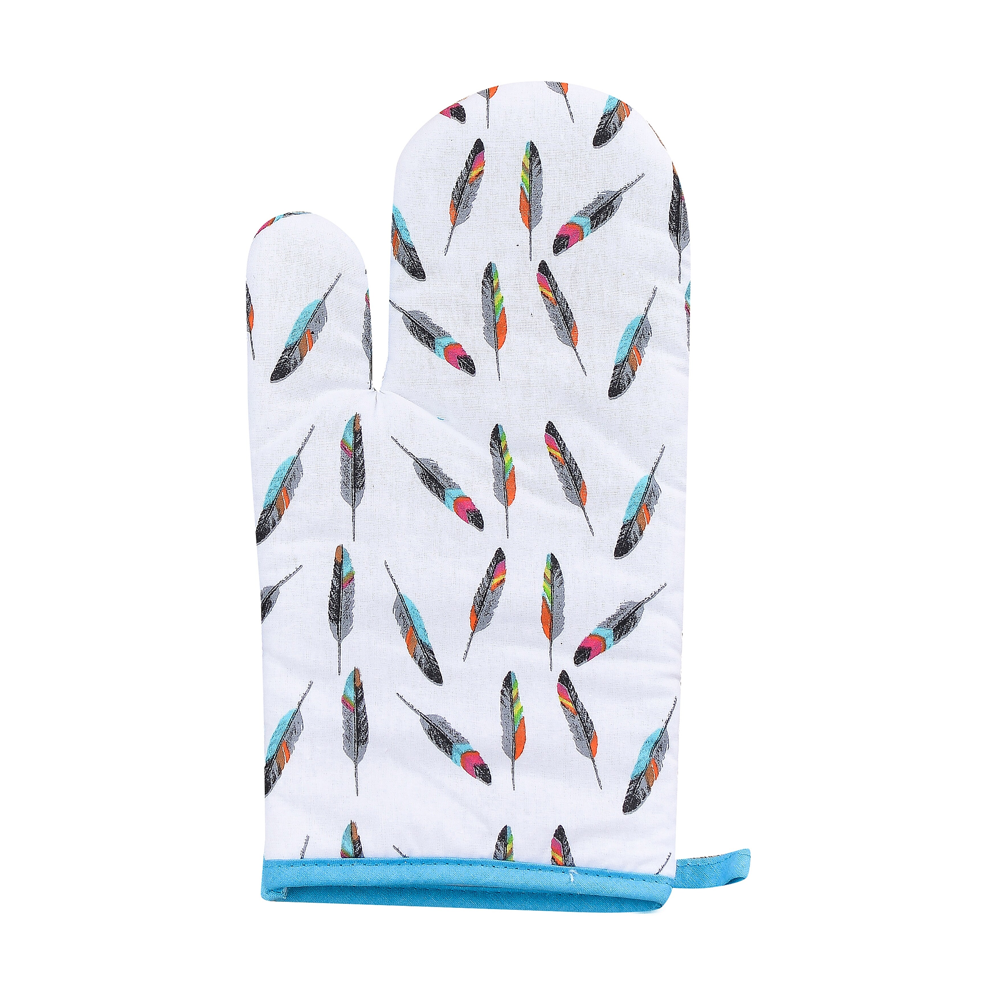 1 PC Tossed Feather Printed Oven Mitt