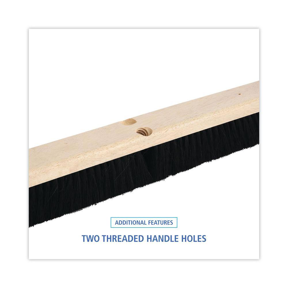 Boardwalk Floor Brush Head 2 12 in. Black Tampico Fiber 24 in. BWK20224