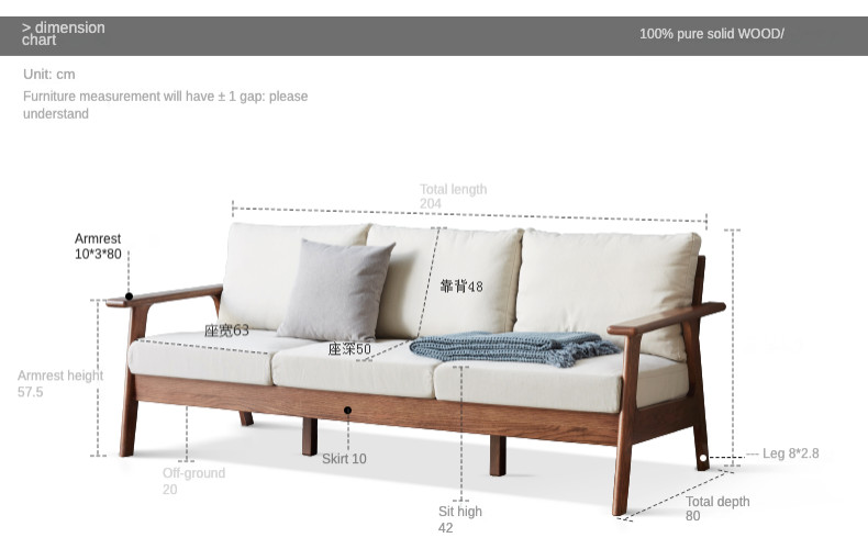 Oak solid wood fabric Sofa cushion 6 colors available   Contemporary   Sofas   by GVAwood  Houzz