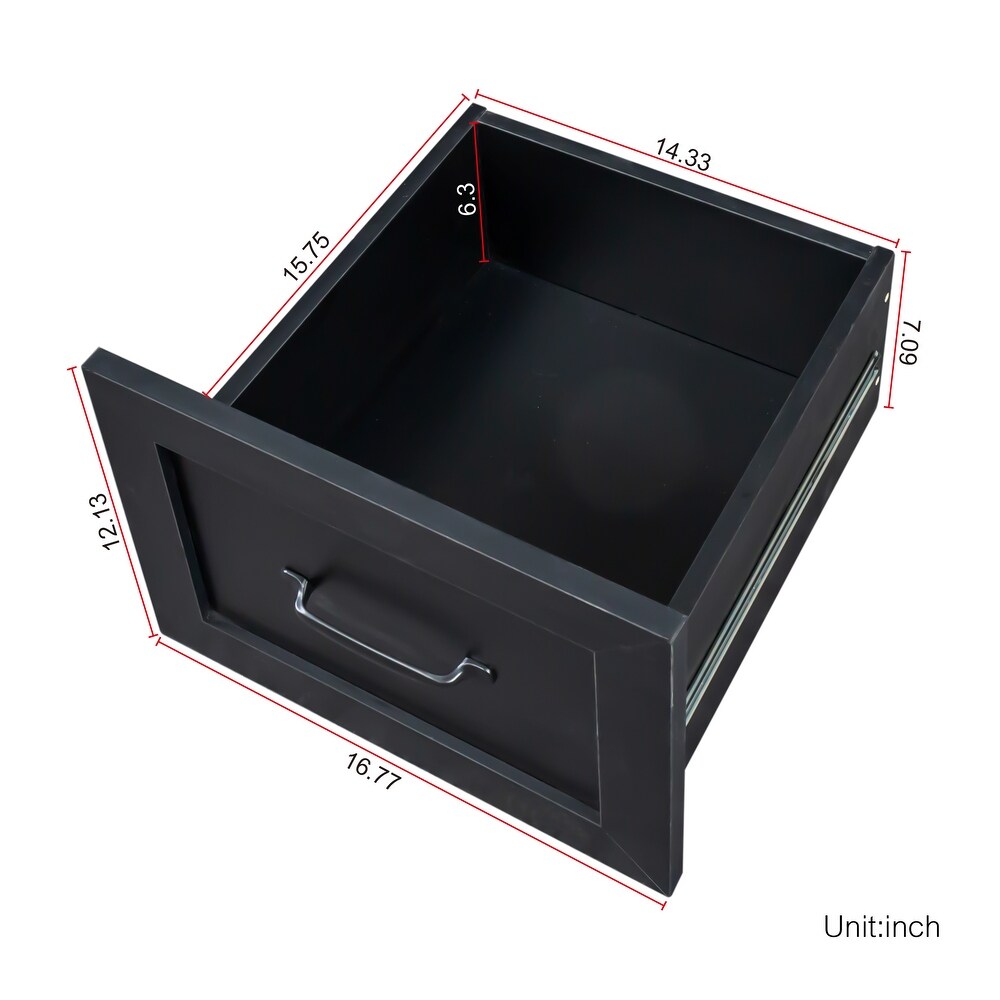 L Shape Home Office Computer Desk with Hutch Study Table with Drawers  Black