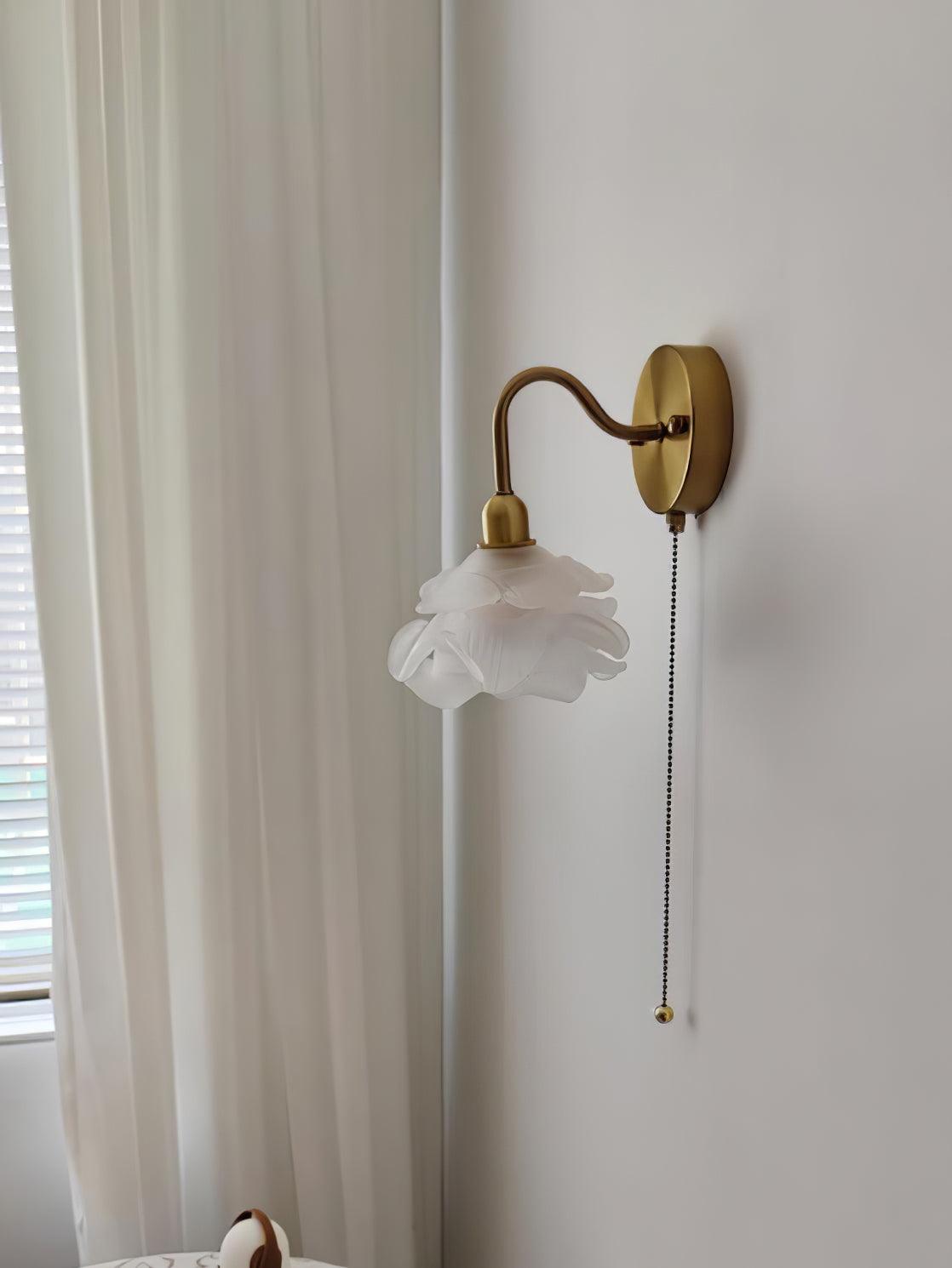 Rose Brass Wall Light